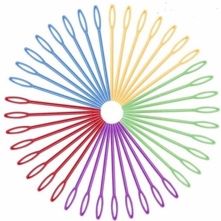 1000 Adet Plastik Yün İğnesi 9 Cm - 2