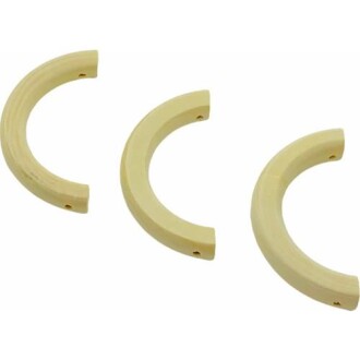 2 Delikli Yarım Ahşap Halka ( 1 Adet ) - Orivyum