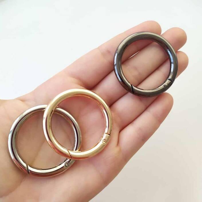2.5 Cm Metal Çanta Halkası Yaylı ( 10 Adet ) - 1