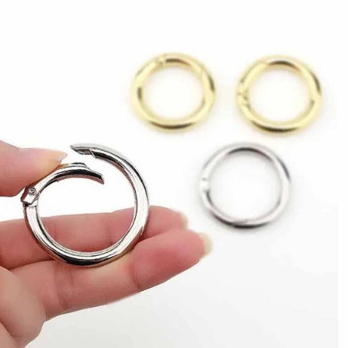 2.5 Cm Metal Çanta Halkası Yaylı ( 10 Adet ) - 2