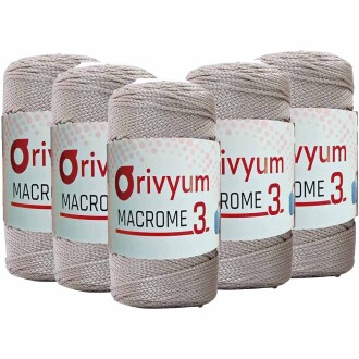 ( 5 adet ) Orivyum NO:3 Polyester Makrome İpi 30 Toprak - Orivyum