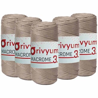 ( 5 adet ) Orivyum NO:3 Polyester Makrome İpi 40 Vizon - Orivyum