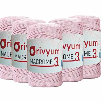 ( 5 adet ) Orivyum NO:3 Polyester Makrome İpi 70 Pudra - Orivyum