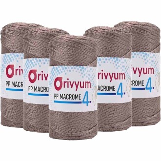 ( 5 adet ) Orivyum NO:4 Polyester Makrome İpi 40 Vizon - Orivyum