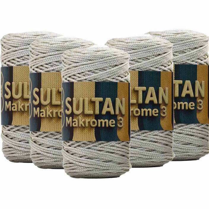 ( 5 adet ) Polyester Makrome İpi 024 Taş Rengi - 1