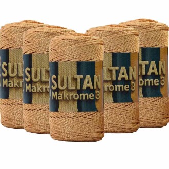 ( 5 adet ) Polyester Makrome İpi 049 Hardal - Sultan