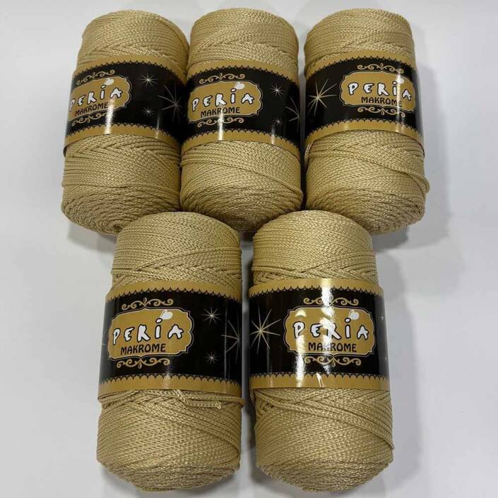 ( 5 adet ) Polyester Makrome İpi 1052 Bej - 1