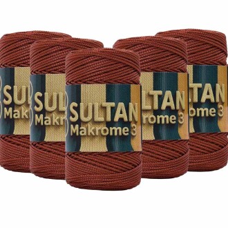 ( 5 adet ) Polyester Makrome İpi 118 Kiremit - Sultan