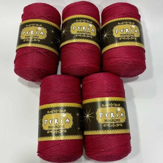 ( 5 adet ) Polyester Makrome İpi 11845 Koyu Fuşya - 1