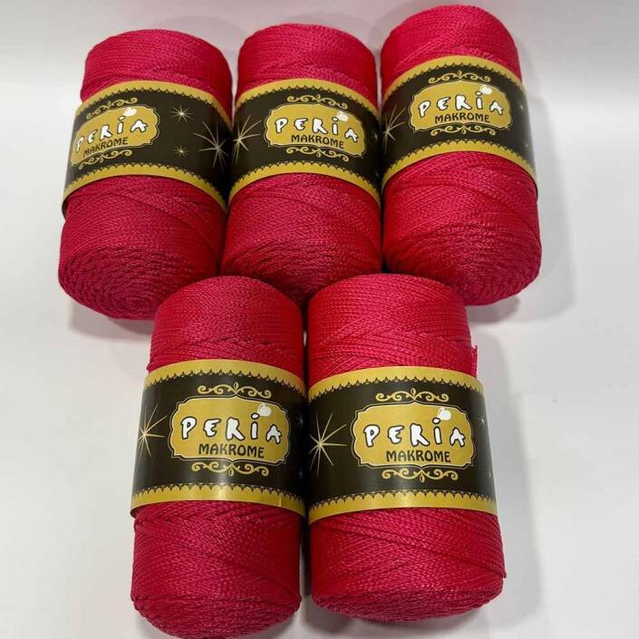 ( 5 adet ) Polyester Makrome İpi 11851 Fuşya - 1