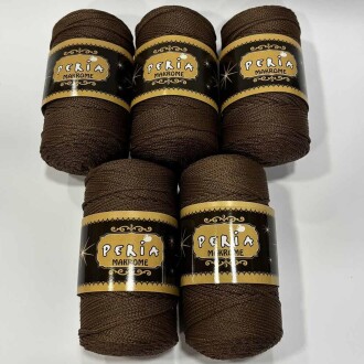 ( 5 adet ) Polyester Makrome İpi 12080 Kahverengi - 1