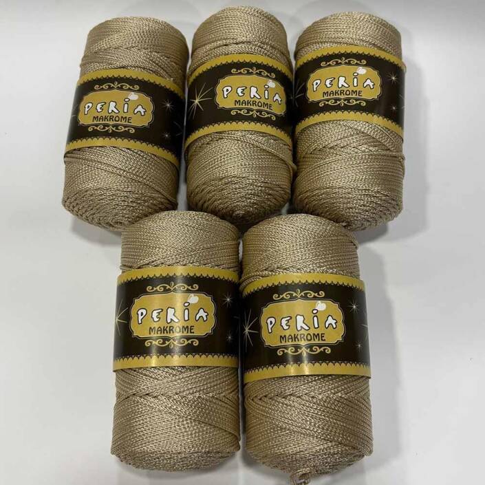 ( 5 adet ) Polyester Makrome İpi 130 Bej - 1