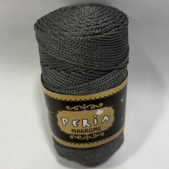 ( 5 adet ) Polyester Makrome İpi 1423 Koyu Gri - 2