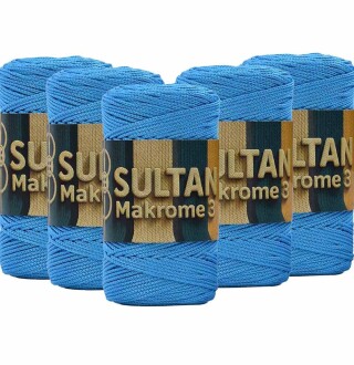 ( 5 adet ) Polyester Makrome İpi 230 Turkuaz - Sultan