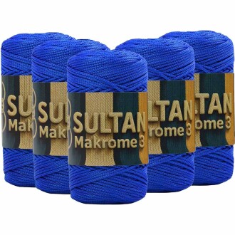 ( 5 adet ) Polyester Makrome İpi 240 Saks Mavi - Sultan