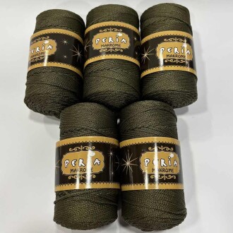 ( 5 adet ) Polyester Makrome İpi 2860 Haki - Peria