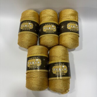 ( 5 adet ) Polyester Makrome İpi 520 Altın - Peria