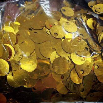 ( 500 Gram ) İthal Çanta Ve Supla Pulu 20 Mm Parlak Altın - 2