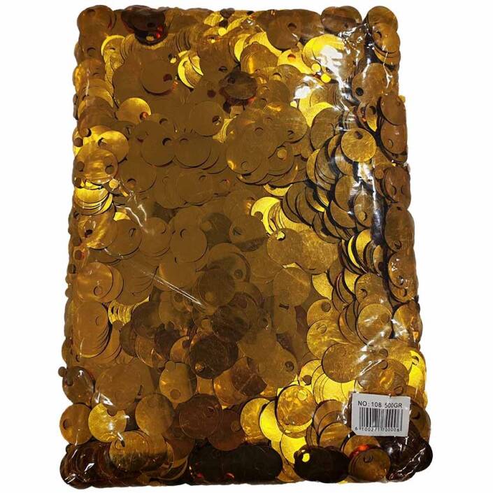 ( 500 Gram ) İthal Çanta Ve Supla Pulu 20 Mm Parlak Altın - 3