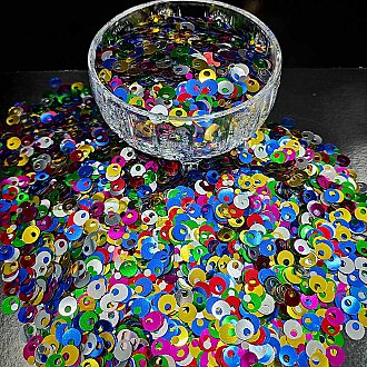 ( 500 Gram ) İthal Patik Pulu 10 Mm Rengarenk - Orivyum