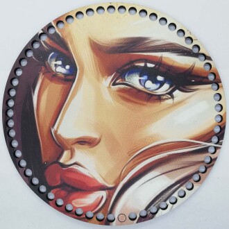 Ahşap Çanta Plakası 7045 Kırmızılı Kadın - Orivyum