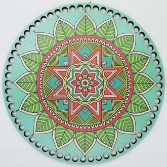 Ahşap Çanta Plakası 7050 Mozaik Yeşil - Orivyum