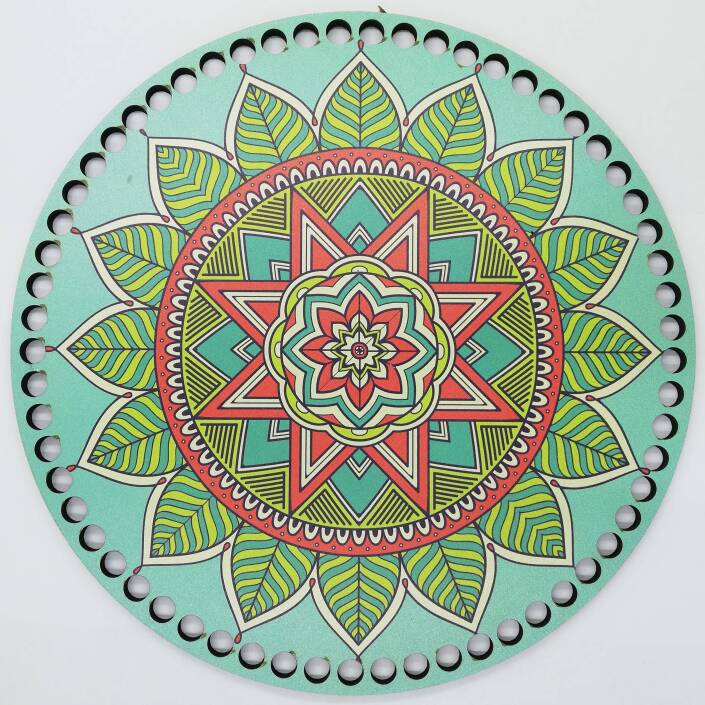 Ahşap Çanta Plakası 7050 Mozaik Yeşil - 1