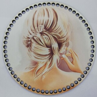 Ahşap Çanta Plakası 7055 Sarı Saçlı - Orivyum