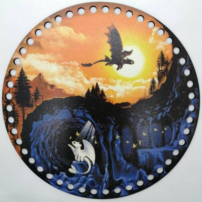 Ahşap Çanta Plakası 7087 Dragon - 1