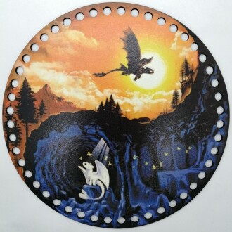 Ahşap Çanta Plakası 7087 Dragon - Orivyum