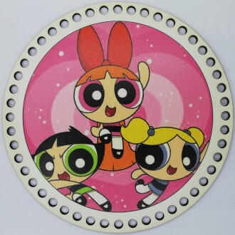 Ahşap Çanta Plakası 7245 Powerpuff Girls - Orivyum