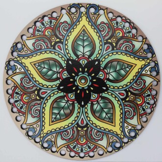 Ahşap Çanta Plakası 7259 Mozaik - Orivyum