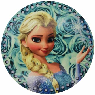 Ahşap Çanta Plakası 7285 Frozen Elsa - Orivyum