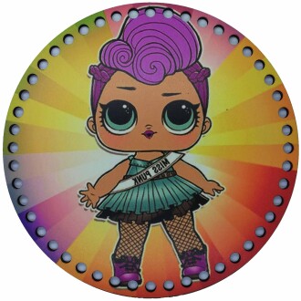 Ahşap Çanta Plakası 7296 Lol Bebek - Orivyum