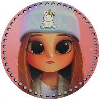 Ahşap Çanta Plakası 7299 Bereli Kız - Orivyum