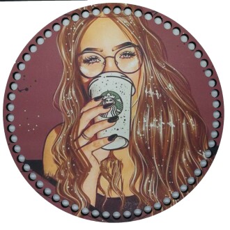 Ahşap Çanta Plakası Starbucks - Orivyum