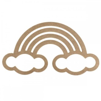 Ahşap Gökkuşagı Aparatı Bulutlu - Orivyum