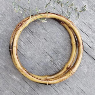 Bambu Görünümlü Akrilik Çanta Sap 15 Cm Ham Renk ( AA99 ) - 2