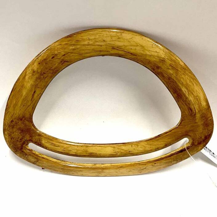 Bambu Görünümlü Plastik Çanta Sap Elips AA01 Ham Renk - 2