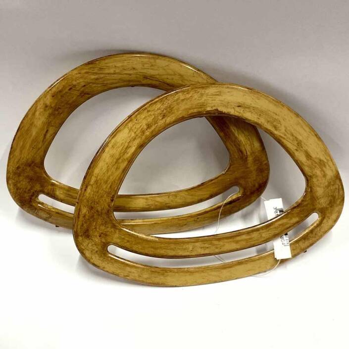 Bambu Görünümlü Plastik Çanta Sap Elips AA01 Ham Renk - 3