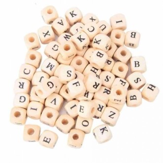 Ahşap Harf Boncuk 10 Mm ( 260 Adet ) - Orivyum