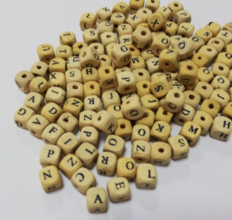 Ahşap Harf Boncuk 10 Mm ( Adet ) - Orivyum