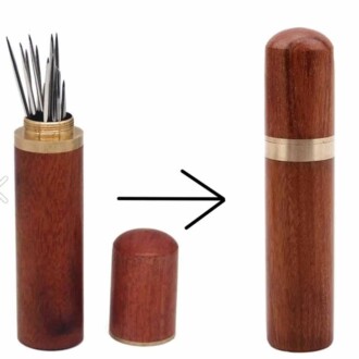 Ahşap İğne Kutusu ( Tüp ) 1 Adet - Orivyum