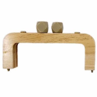 Ahşap Mıknatıslı Çanta Bursu Dikdörtgen ALT200 Bej - Orivyum