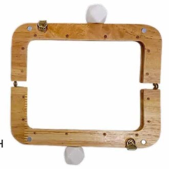 Ahşap Mıknatıslı Çanta Bursu Dikdörtgen ALT200 Beyaz - 2