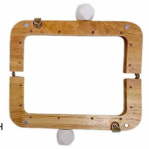 Ahşap Mıknatıslı Çanta Bursu Dikdörtgen ALT200 Beyaz - 2