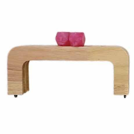 Ahşap Mıknatıslı Çanta Bursu Dikdörtgen ALT200 Fuşya - 1