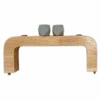 Ahşap Mıknatıslı Çanta Bursu Dikdörtgen ALT200 Gri - Orivyum