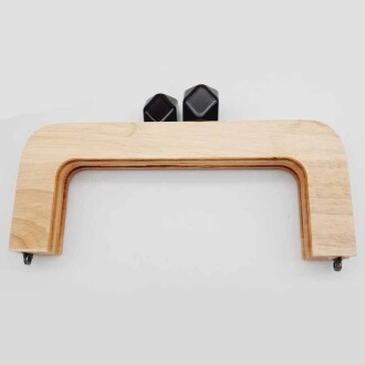 Ahşap Mıknatıslı Çanta Bursu Dikdörtgen ALT200 Kahverengi - 2