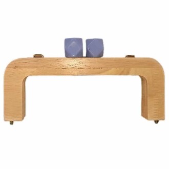 Ahşap Mıknatıslı Çanta Bursu Dikdörtgen ALT200 Lila - Orivyum